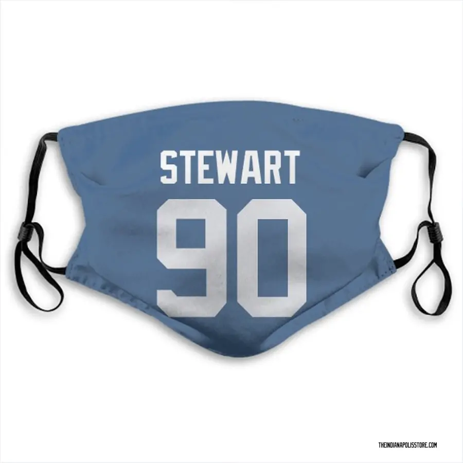 Grover Stewart Name & Number Royal Indianapolis Colts Face Mask