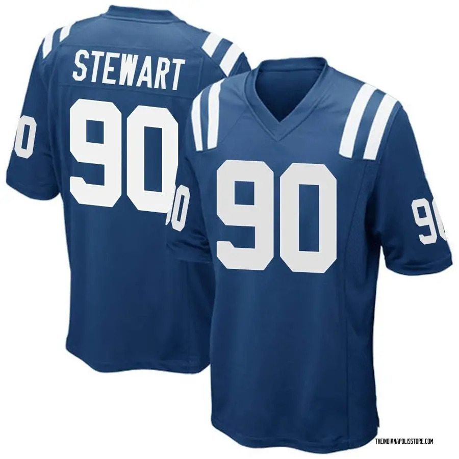 Royal Blue Men's Grover Stewart Indianapolis Colts Game Team Color Jersey