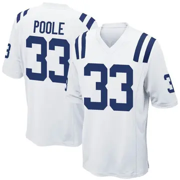 White Men's Brian Poole Indianapolis Colts Game Jersey