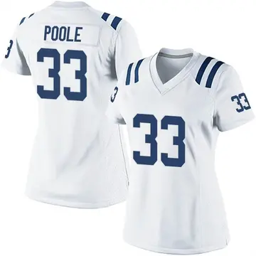 White Women's Brian Poole Indianapolis Colts Game Jersey