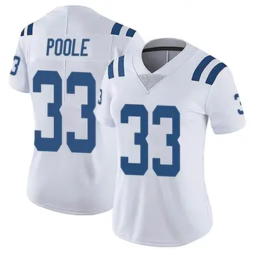 White Women's Brian Poole Indianapolis Colts Limited Vapor Untouchable Jersey