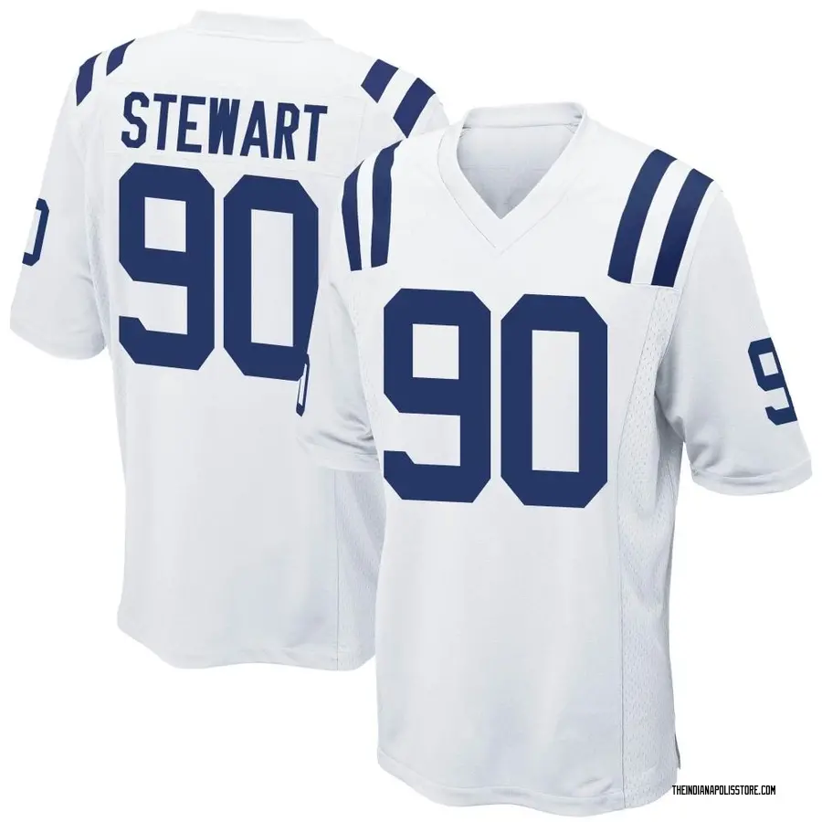 White Youth Grover Stewart Indianapolis Colts Game Jersey